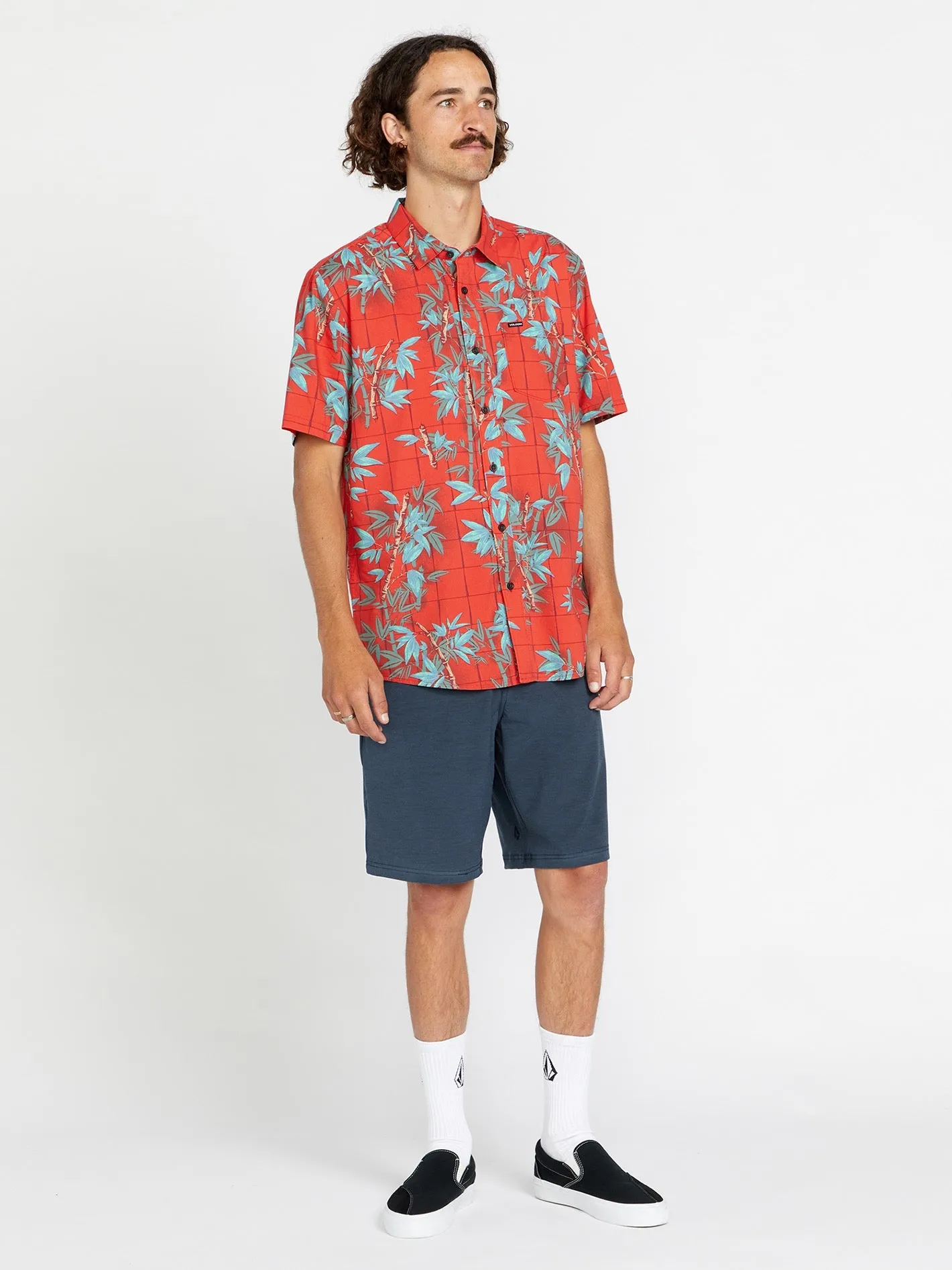 Bamboozeled Floral Short Sleeve Shirt - Flash Red