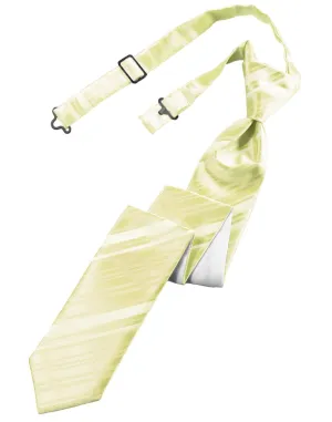 Banana Striped Satin Skinny Windsor Tie