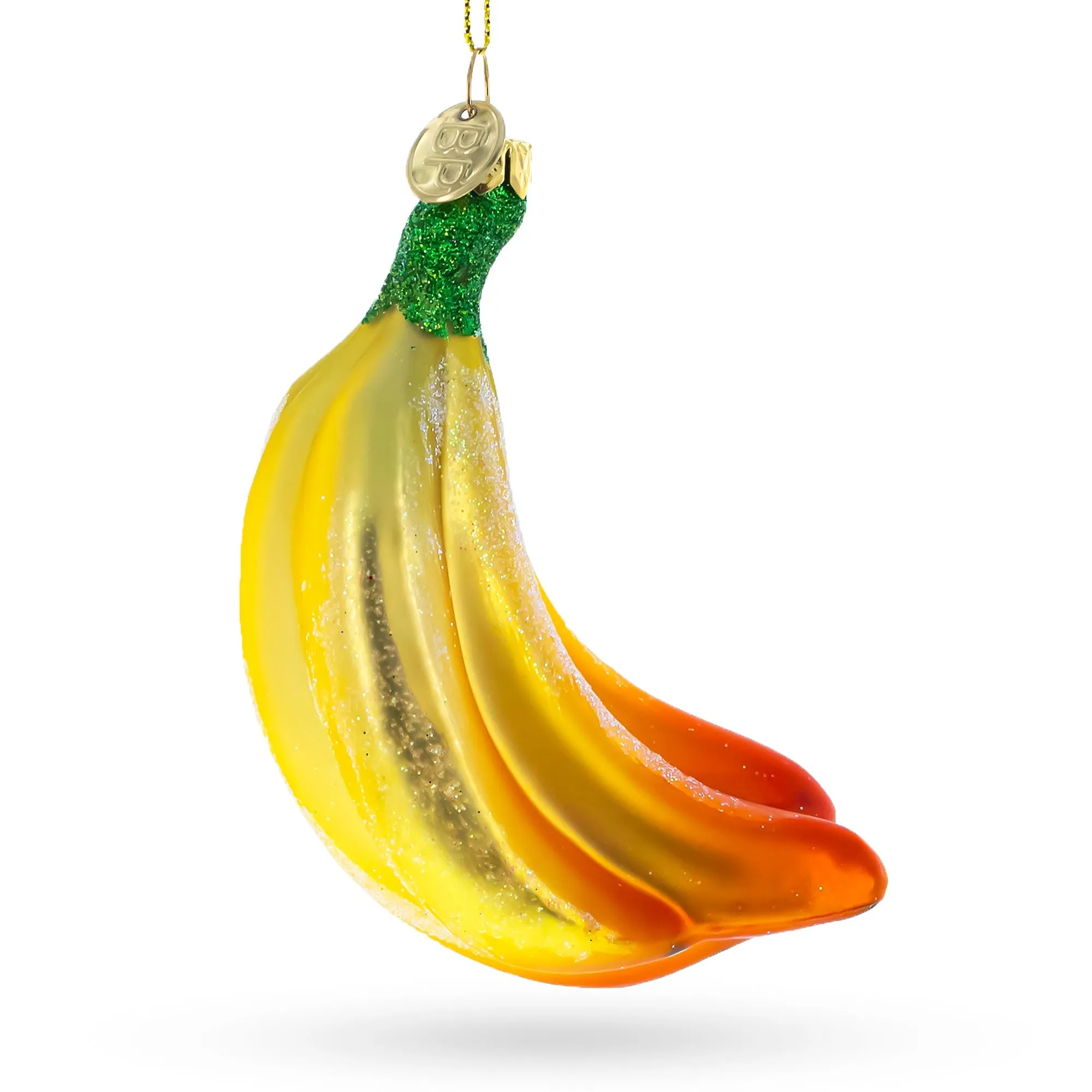 Bananas Blown Glass Christmas Ornament