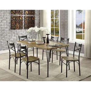 Banbury Gray/Dark Bronze 7 Pc. 60" Dining Table Set, Gray