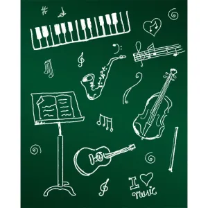 Band Chalkboard Printed Backdrop