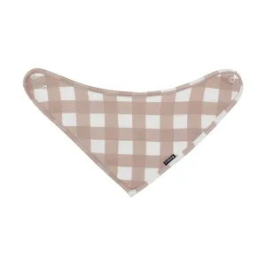 Bandana Bib  - Taupe Plaid