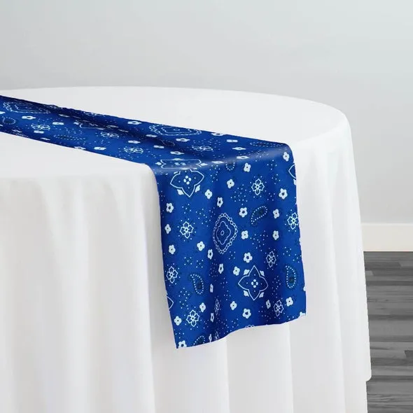 Bandana (Poly Print) Table Runner in Royal