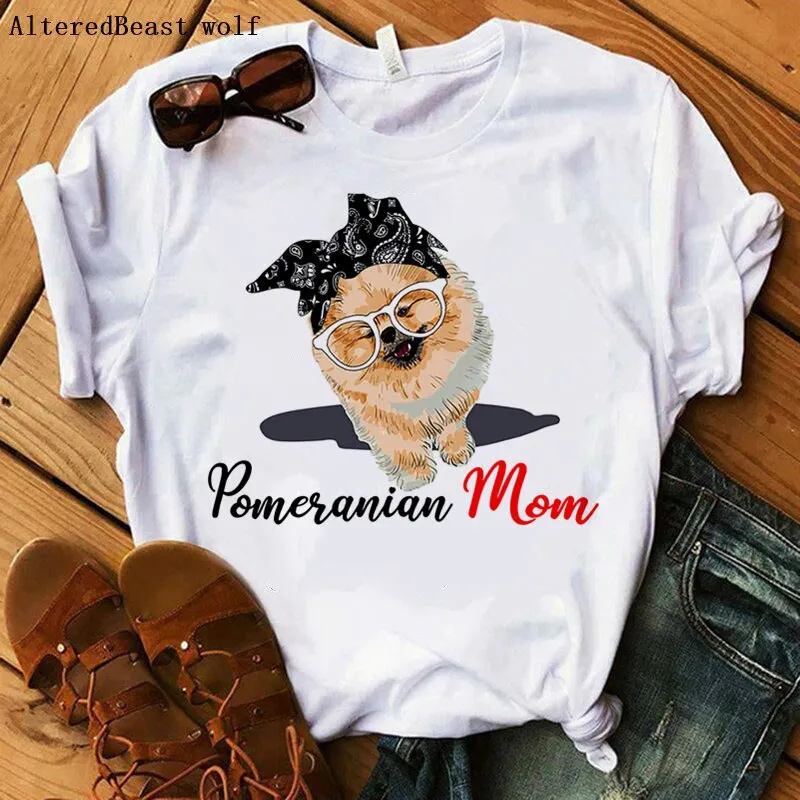 Bandana Pomeranian Mom T-Shirt