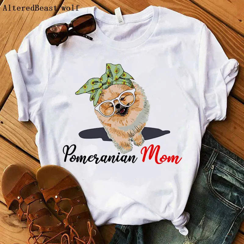 Bandana Pomeranian Mom T-Shirt