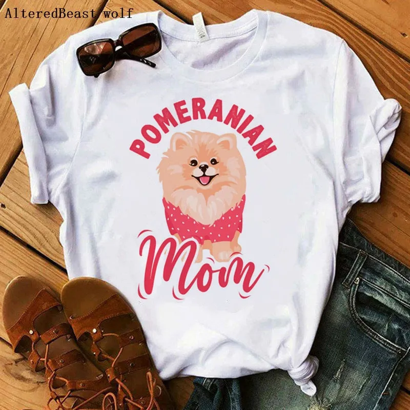 Bandana Pomeranian Mom T-Shirt