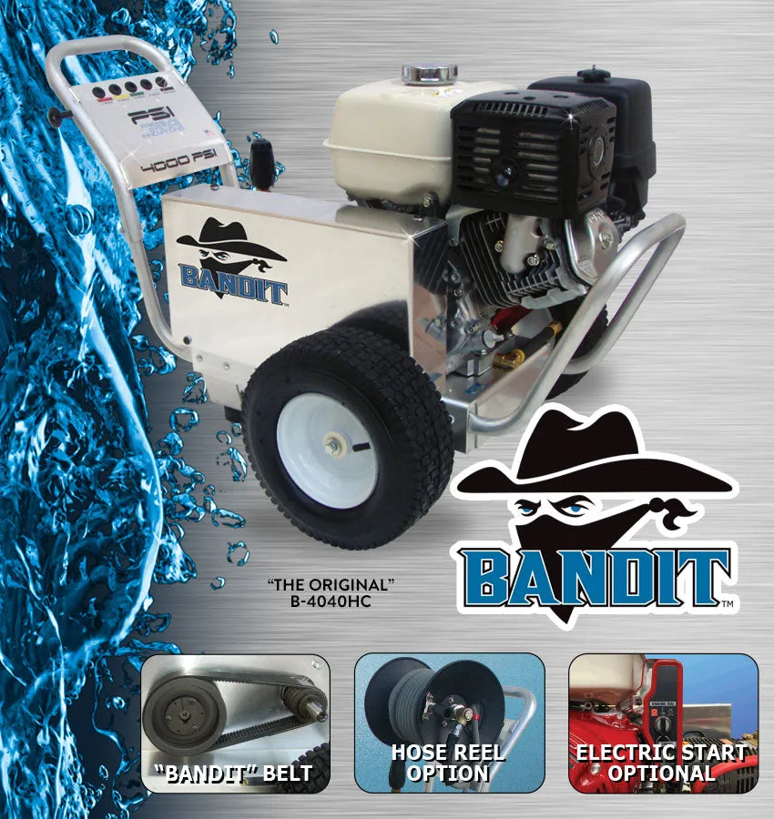 BANDIT 4 GPM COLD PORTABLE BELT DRIVE PRESSURE WASHER (7480)