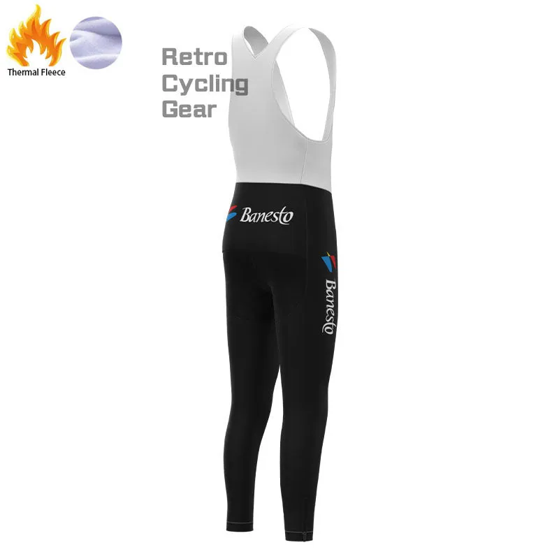 Banesto﻿ Fleece Retro Cycling Pants