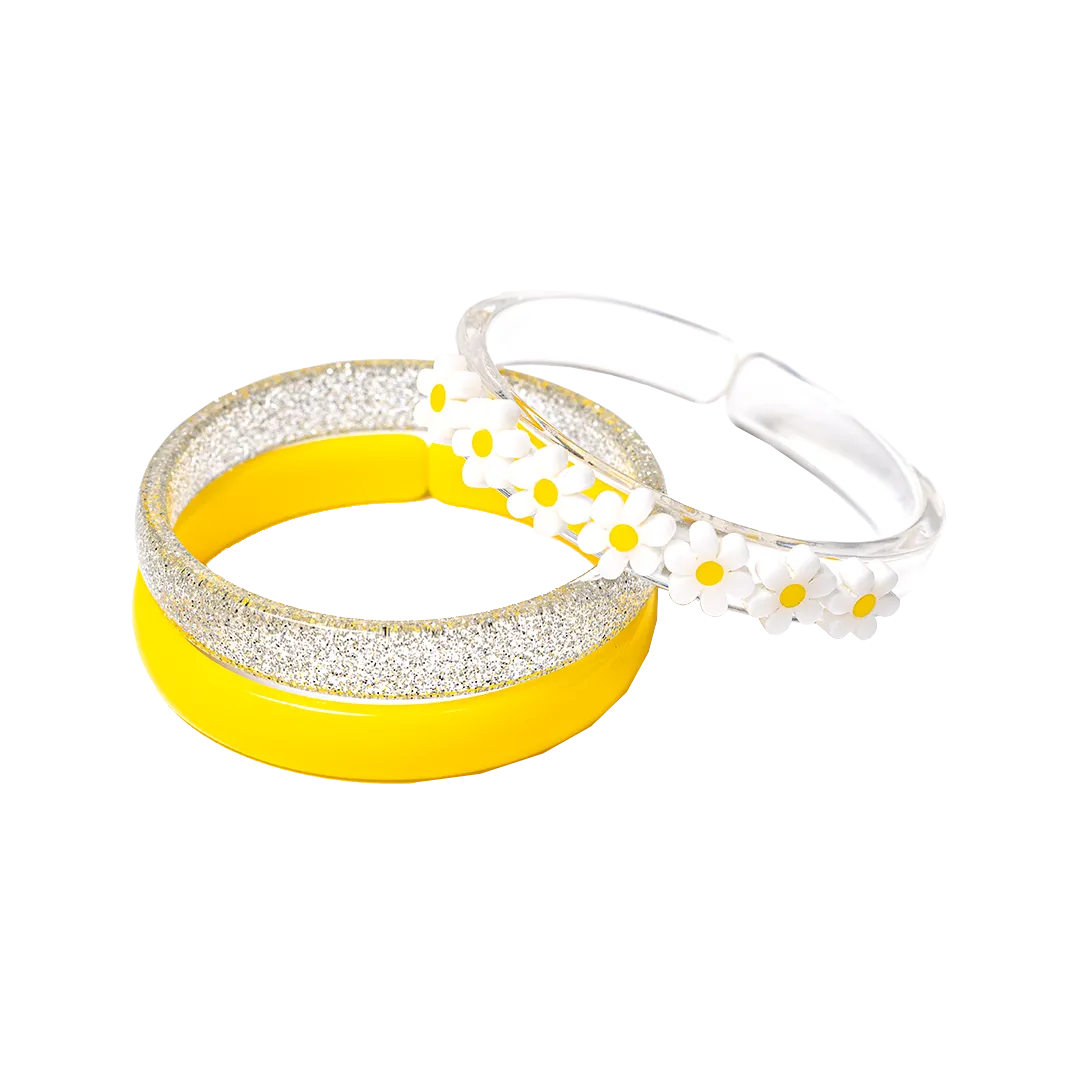 Bangle Set - Glitter Daisy