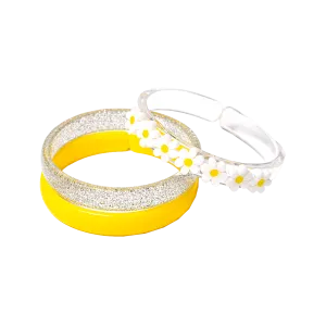 Bangle Set - Glitter Daisy