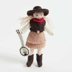 Banjo Cowgirl Ornament