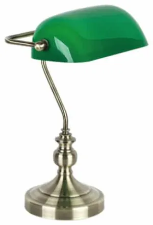 Banker Table Lamp  Green