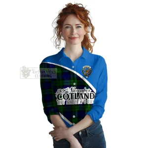 Bannatyne Family Crest Tartan Women's Casual Shirt Celebrate Saint Andrew's Day in Style