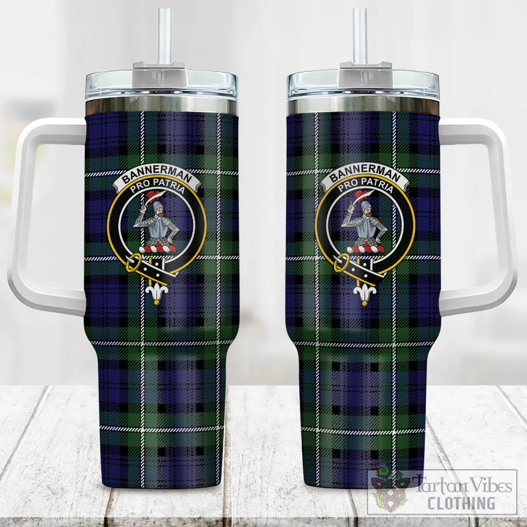 Bannerman Tartan and Family Crest Tumbler with Handle