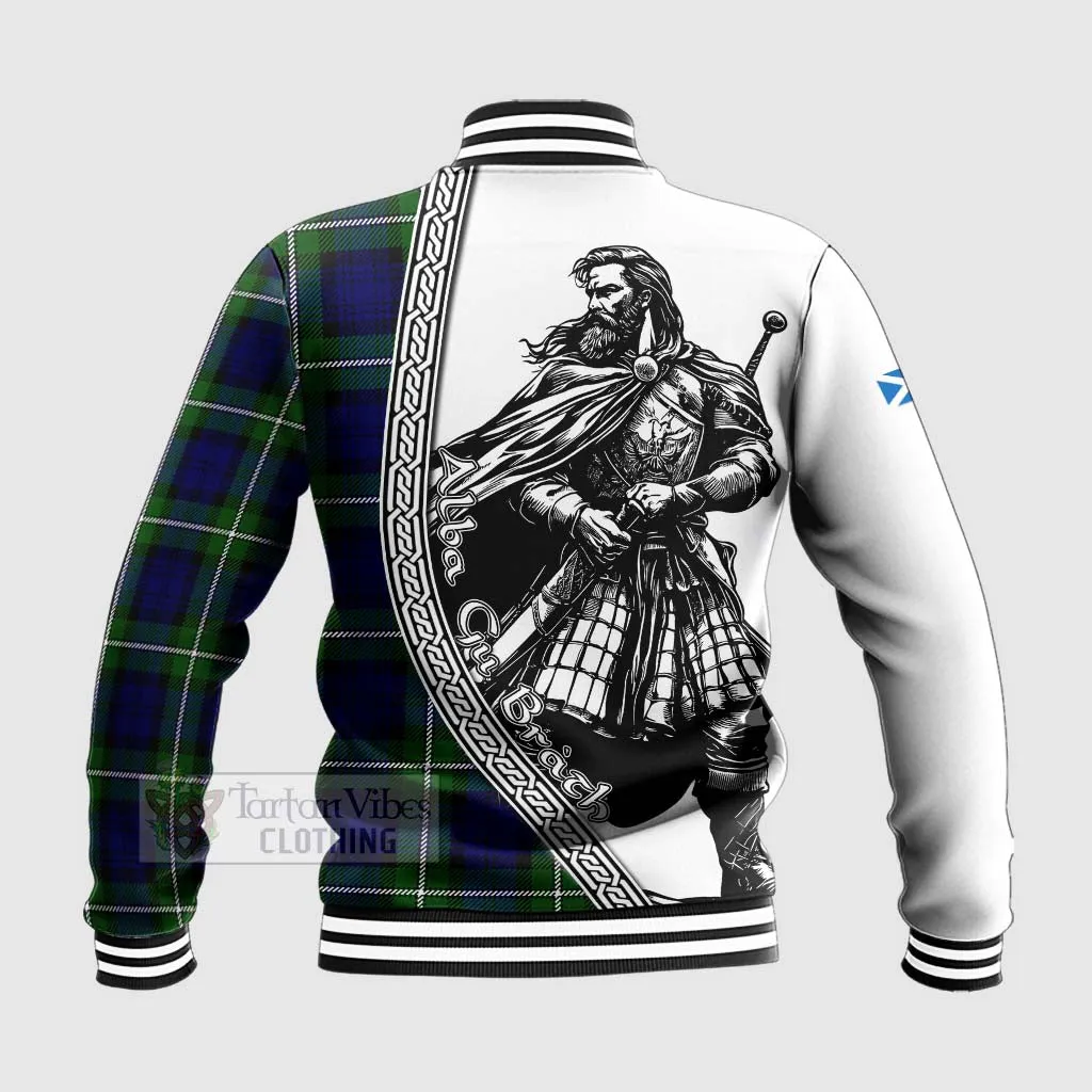 Bannerman Tartan Clan Crest Baseball Jacket with Highlander Warrior Celtic Style