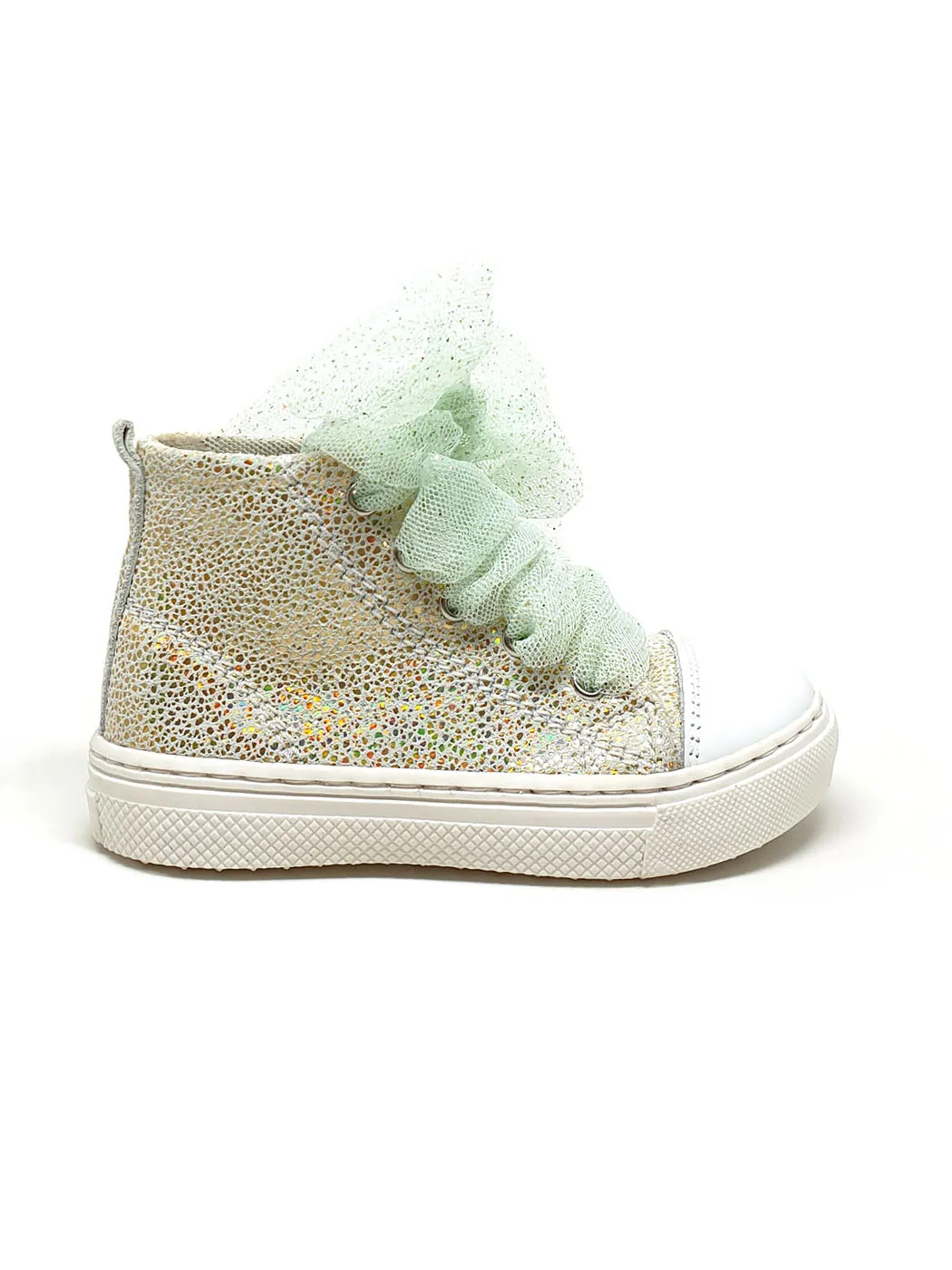 Baptismal Baby shoe bootie for girl - ALIVIA Gold