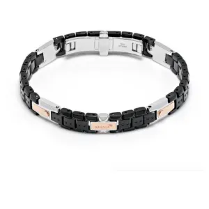 BARAKÀ - BRACCIALE IN ORO, ACCIAIO E PVD NERO