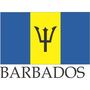 Barbados Embroidered Flag Badge