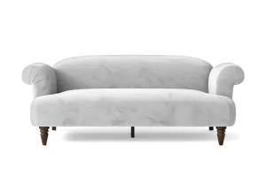 Barberton 3 Seater Sofa White Velvet