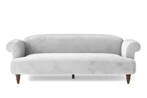 Barberton 4 Seater Sofa White Velvet