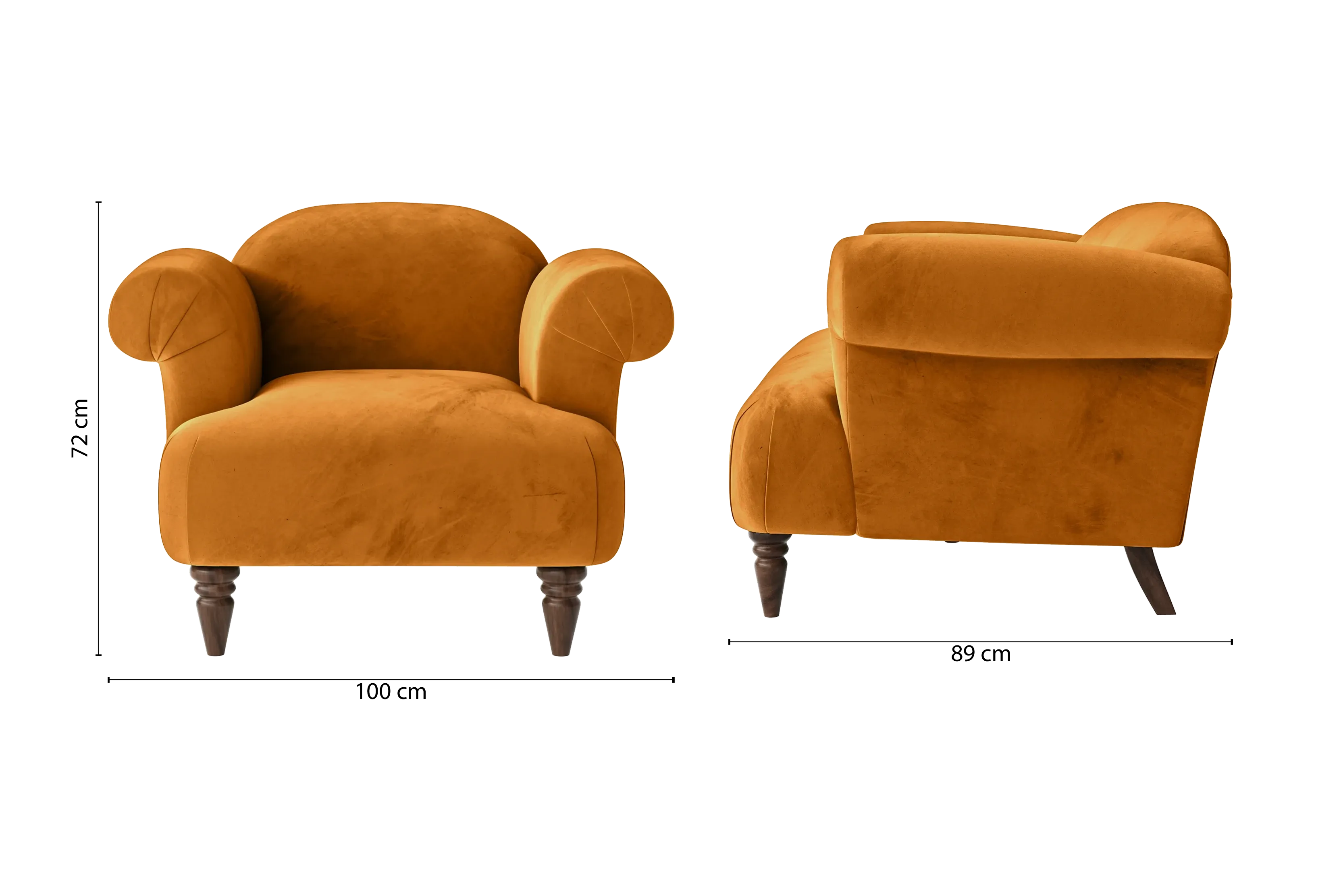 Barberton Armchair Gold Velvet