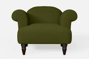 Barberton Armchair Olive Linen Fabric