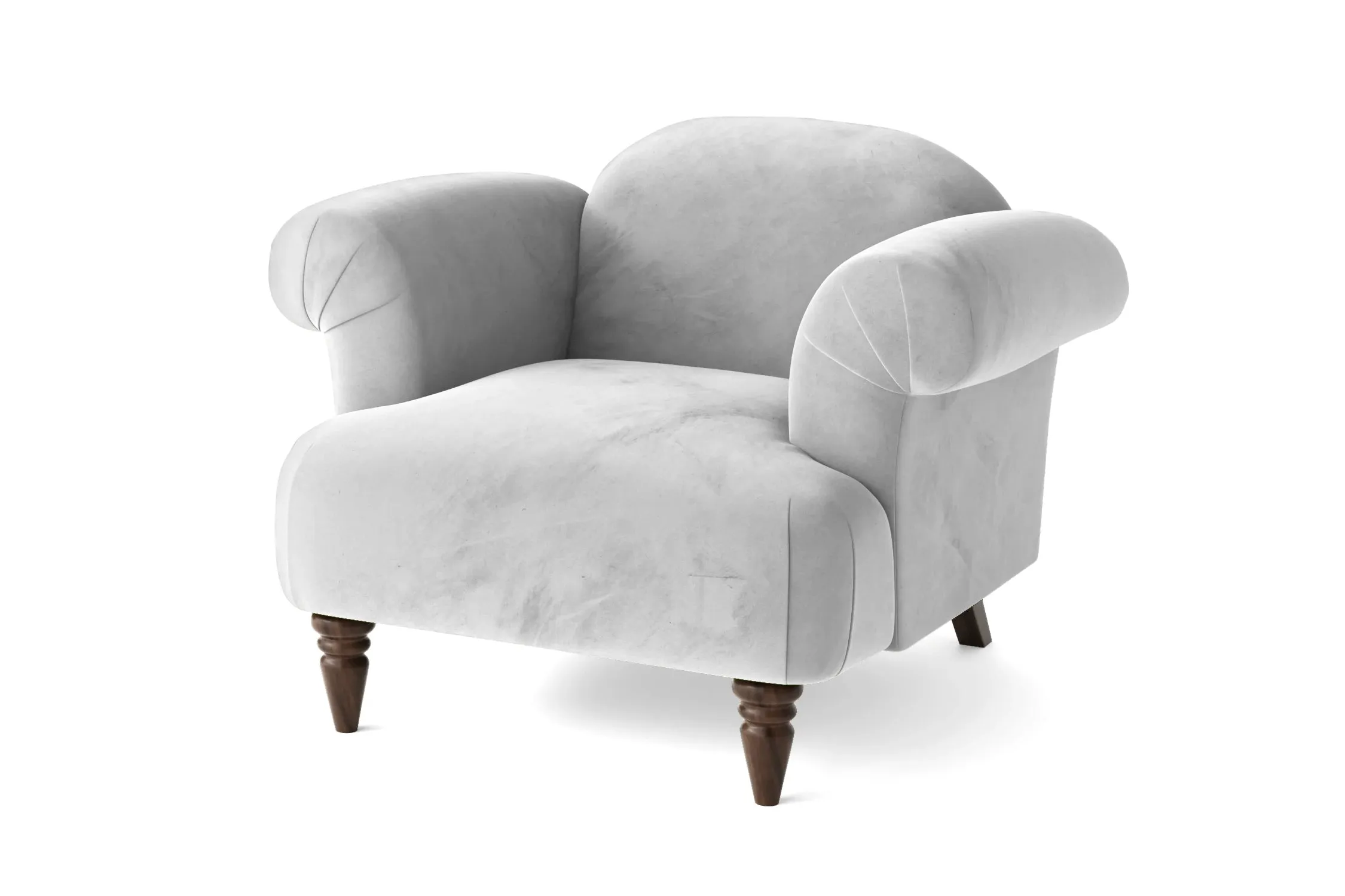 Barberton Armchair White Velvet