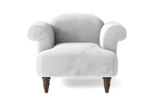 Barberton Armchair White Velvet