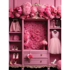 Barbie Closet Printed Backdrop