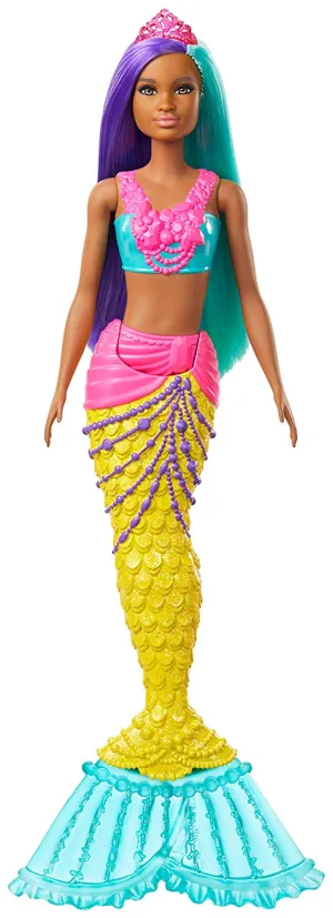 Barbie Dreamtopia Mermaid Doll, 12-inch, Teal and Purple Hair