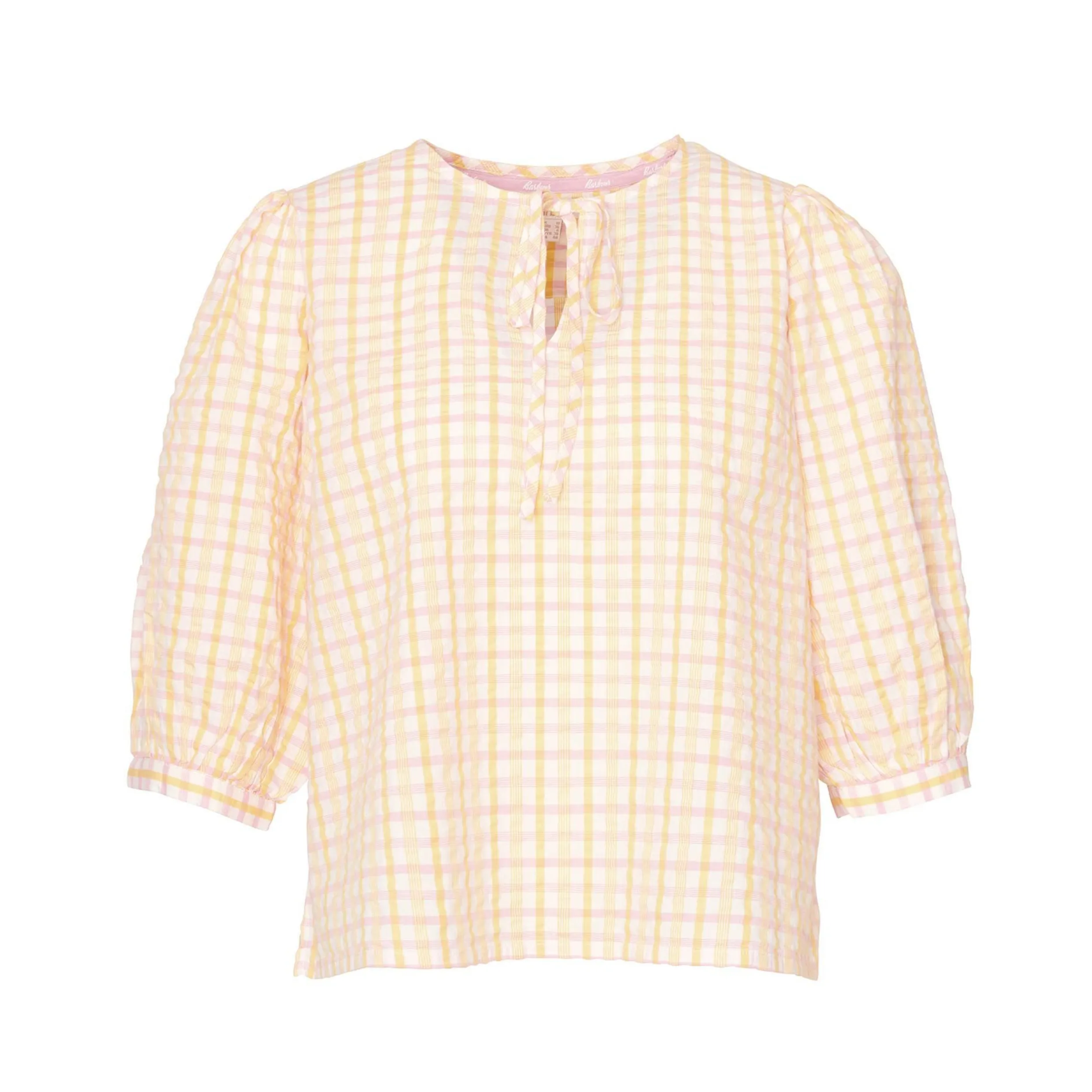 Barbour Belmont Blouse Top Mallow Pink Check LSH1609PI31