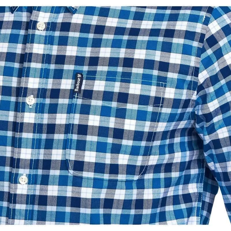 Barbour Country Check 15 Mens Tailored Shirt - Blue