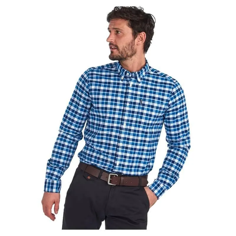 Barbour Country Check 15 Mens Tailored Shirt - Blue