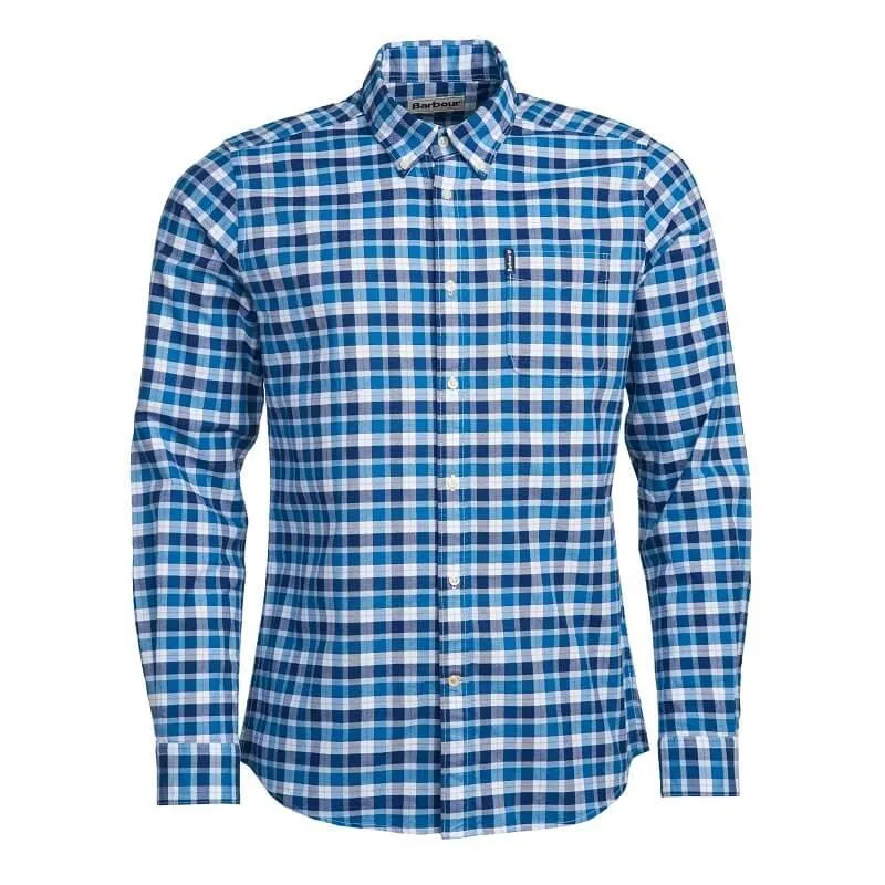 Barbour Country Check 15 Mens Tailored Shirt - Blue