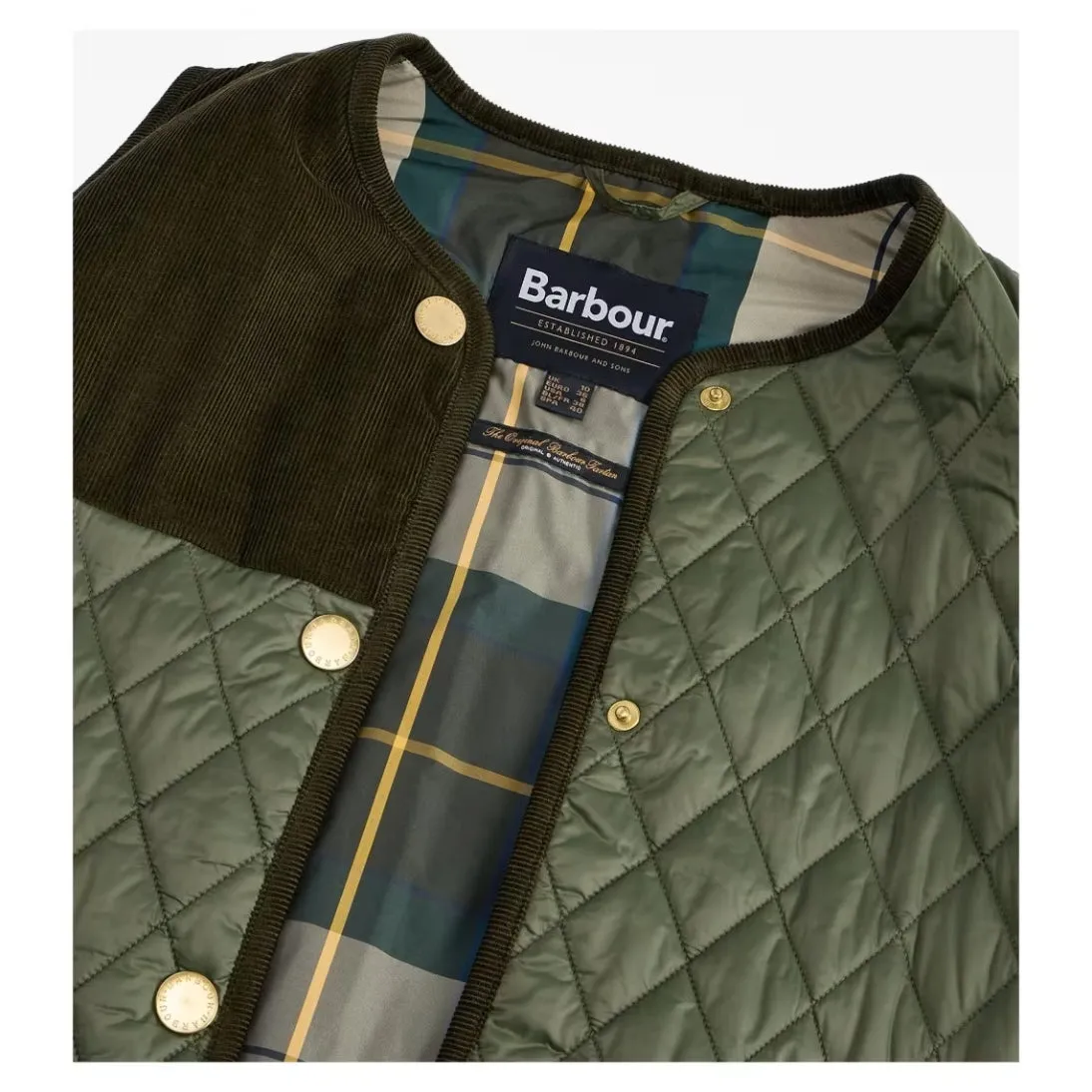 Barbour Healy Patchwork Quilted Liner Olive/Ancient LLI0017OL53