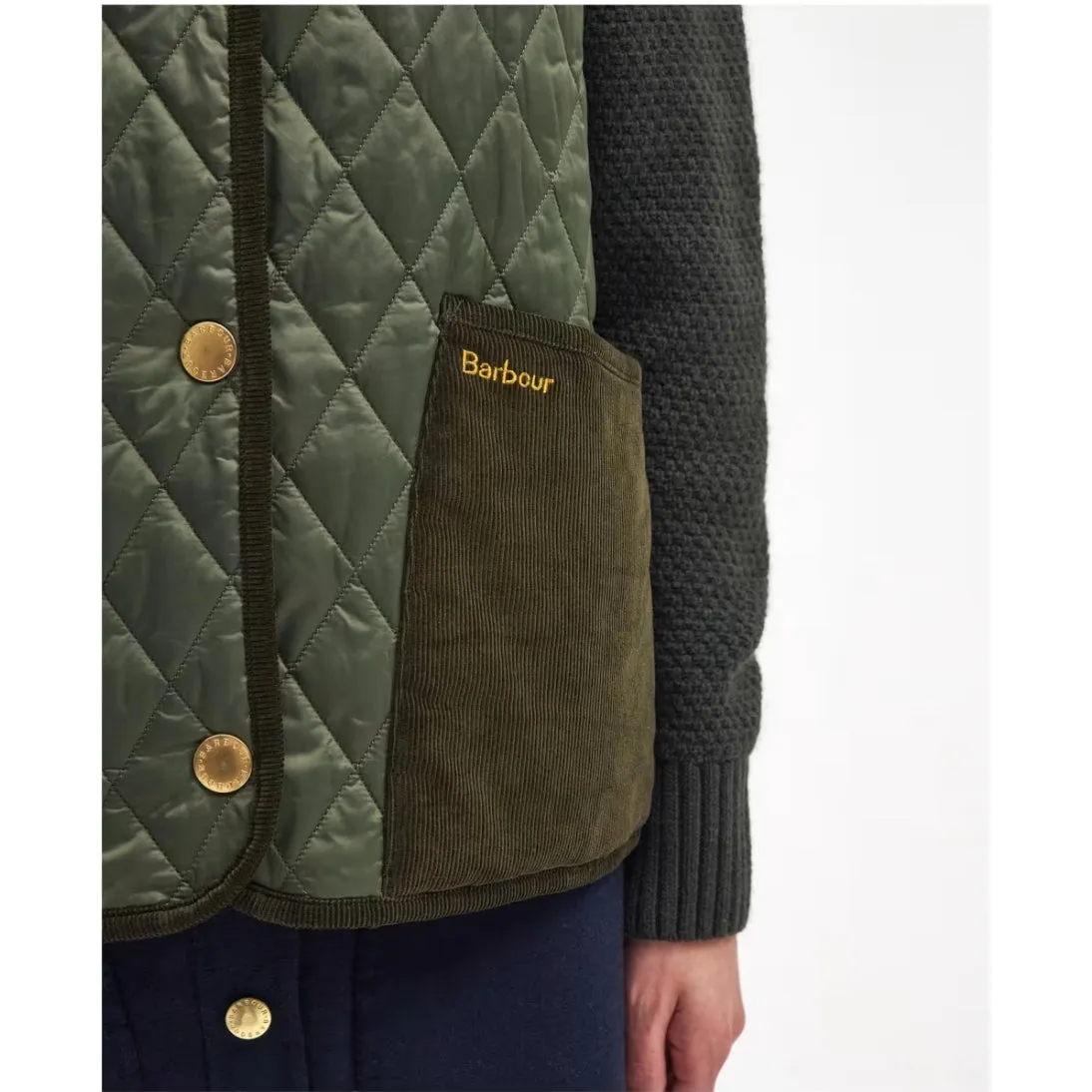 Barbour Healy Patchwork Quilted Liner Olive/Ancient LLI0017OL53