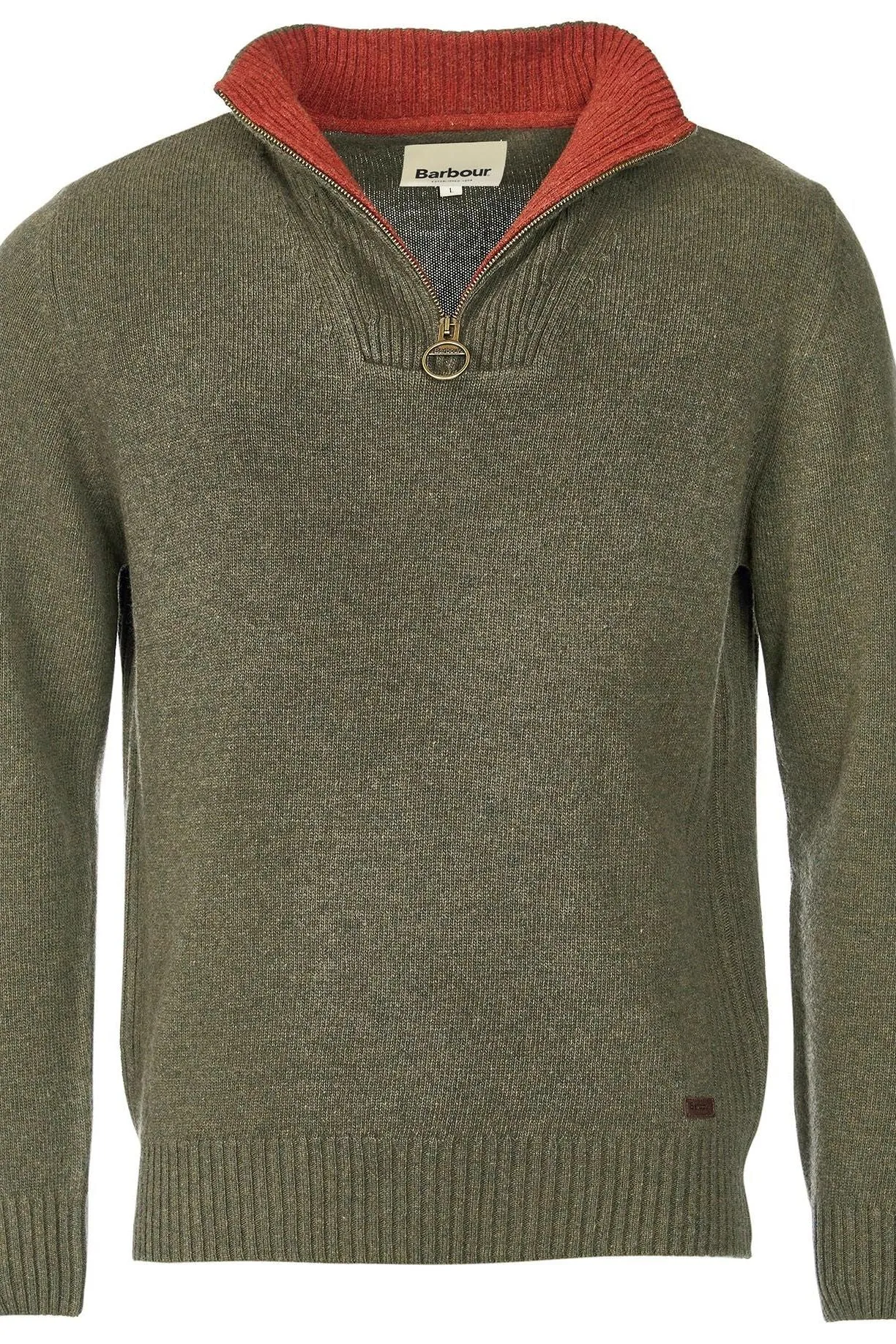 Barbour jumper Nelson essential half zip in Seaweed MKN0863GN73