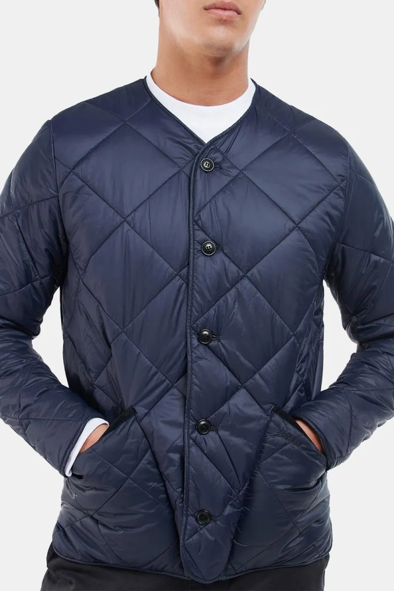 Barbour Liddesdale Quilted Cardigan Jacket (Navy)