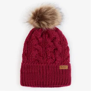 BARBOUR PENSHAW CABLE-KNIT BEANIE LHA0386 - Maiden Pink