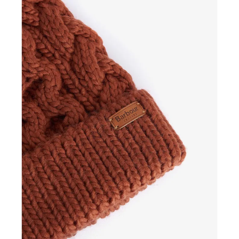 BARBOUR PENSHAW CABLE-KNIT BEANIE LHA0386 - Warm Ginger