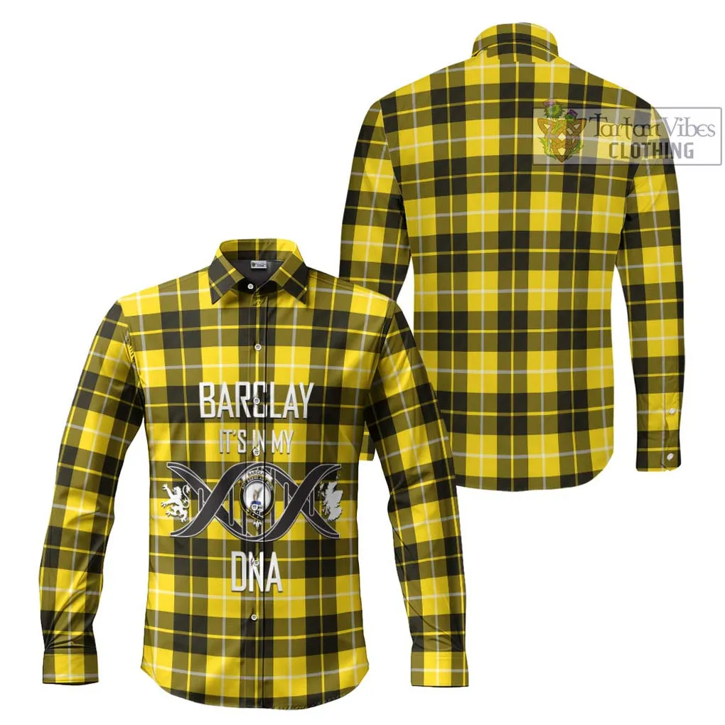 Barclay Dress Modern Tartan Long Sleeve Button Shirt with Family Crest DNA In Me Style