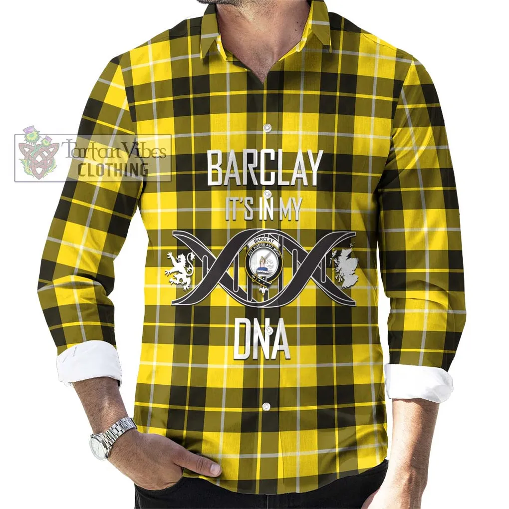 Barclay Dress Modern Tartan Long Sleeve Button Shirt with Family Crest DNA In Me Style