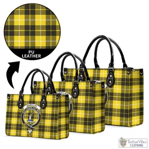 Barclay Dress Modern Tartan Luxury Leather Handbags with Family Crest