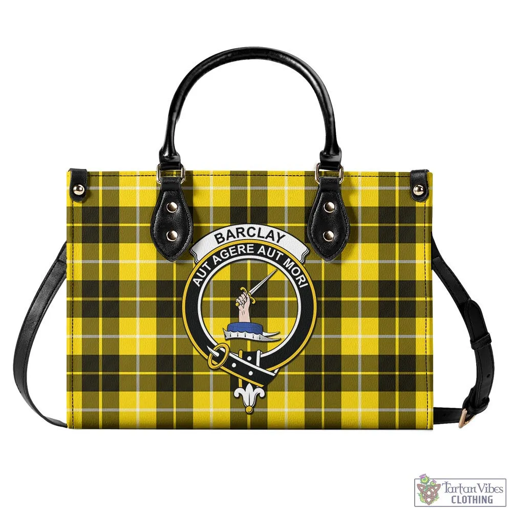 Barclay Dress Modern Tartan Luxury Leather Handbags with Family Crest