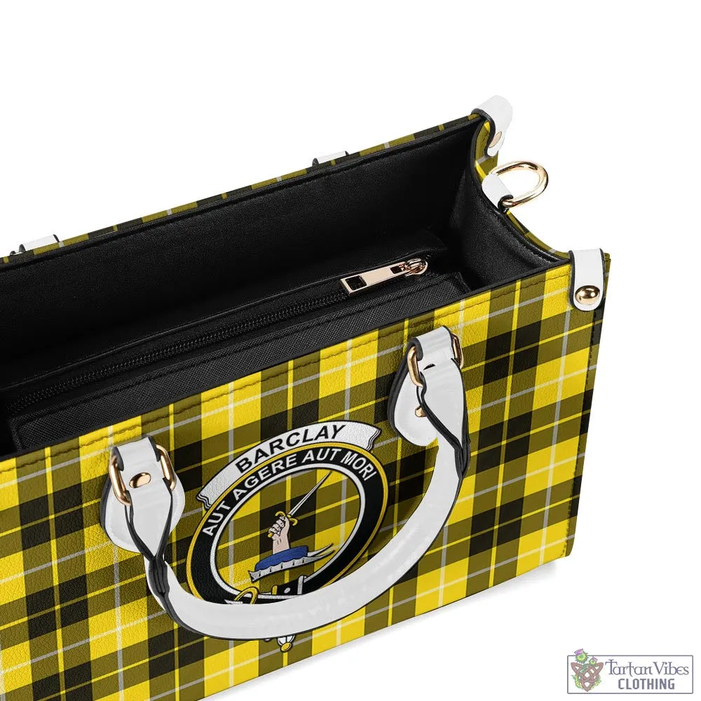 Barclay Dress Modern Tartan Luxury Leather Handbags with Family Crest