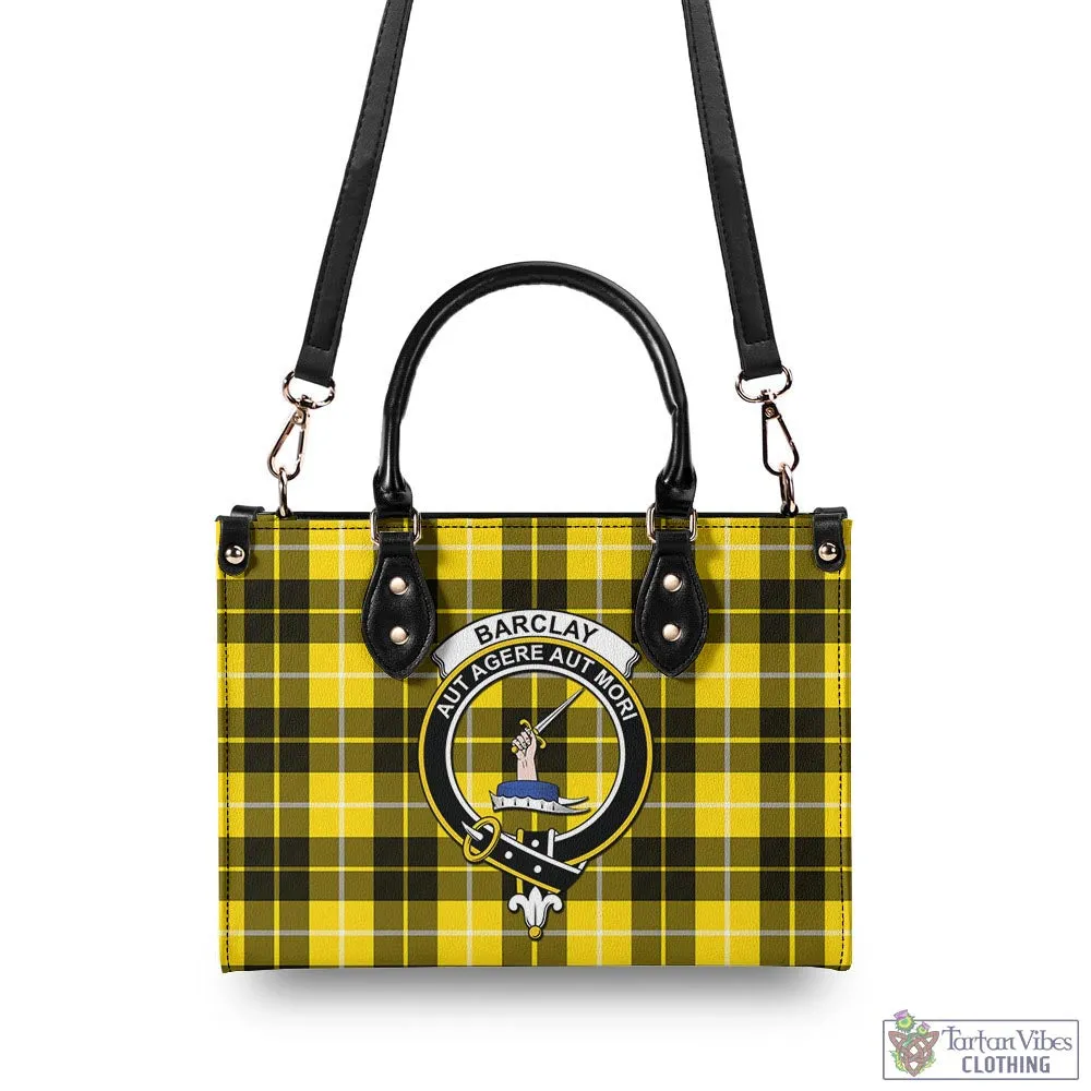 Barclay Dress Modern Tartan Luxury Leather Handbags with Family Crest