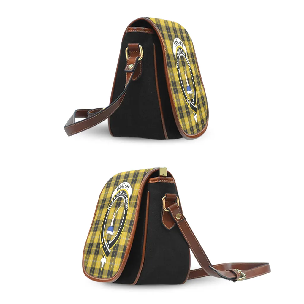 Barclay Dress Tartan Saddle Bag with Family Crest