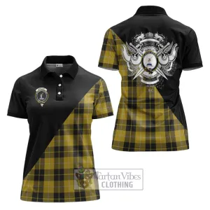 Barclay Dress Tartan Women's Polo Shirt with Family Crest and Military Logo Style