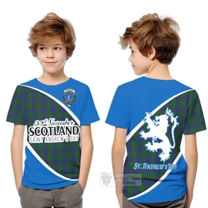 Barclay Family Crest Tartan Kid T-Shirt Celebrate Saint Andrew's Day in Style