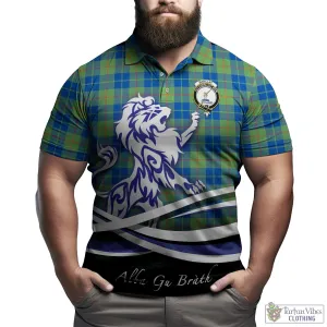 Barclay Hunting Ancient Tartan Polo Shirt with Alba Gu Brath Regal Lion Emblem